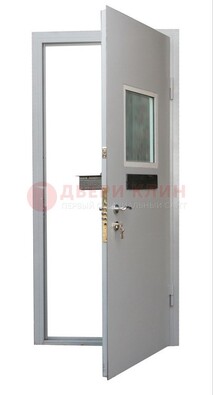 Белая металлическая дверь в кассу ДКС-1 в Железнодорожном