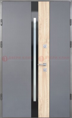 Полуторная металлическая дверь с МДФ ДМ-503 в Железнодорожном
