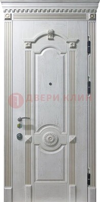 Белая дверь с МДФ ДМ-525 в Железнодорожном