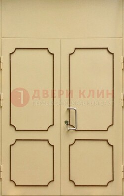Светлая двухстворчатая дверь для загородного дома с МДФ ДМ-534 в Железнодорожном