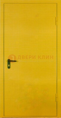 Желтая железная дверь с нитроэмалью ДН-5 в Курске