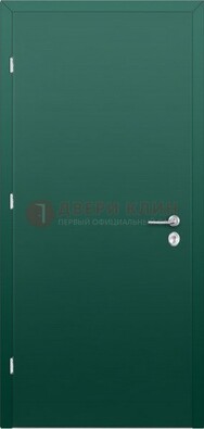Зеленая стальная дверь с нитроэмалью ДН-6 в Железнодорожном