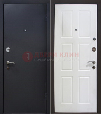 Черная металлическая дверь с порошковым покрытием ДП-193 в Екатеринбурге