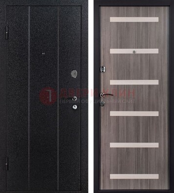 Черная стальная дверь с порошковым окрасом ДП-199 в Железнодорожном