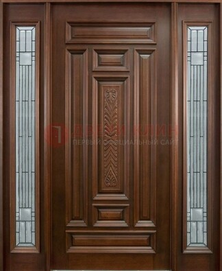 Парадная дверь с резьбой ДПР-70 в кирпичный дом в Смоленске