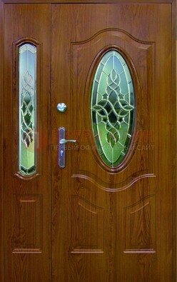 Парадная дверь со стеклянными вставками ДПР-73 для дома в Железнодорожном