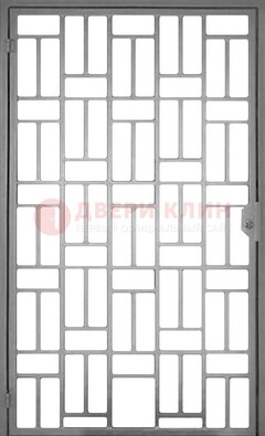 Металлическая решетчатая дверь в сером цвете ДР-23 в Железнодорожном