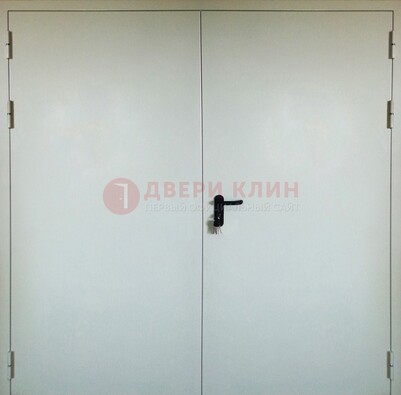 Белая металлическая противопожарная дверь ДТ-8 в Железнодорожном