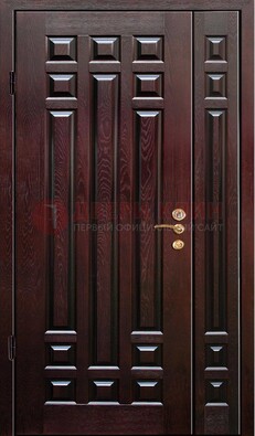 Коричневая металлическая дверь с виноритом ДВТ-20 в Железнодорожном