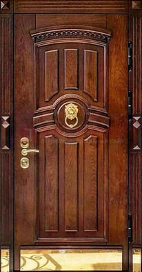 Входная дверь с виноритом в коричневом цвете ДВТ-236 в Железнодорожном