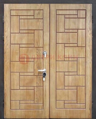 Светло-коричневая стальная дверь с виноритом ДВТ-245 в Железнодорожном