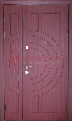 Красная железная дверь с виноритом ДВТ-3 в Железнодорожном